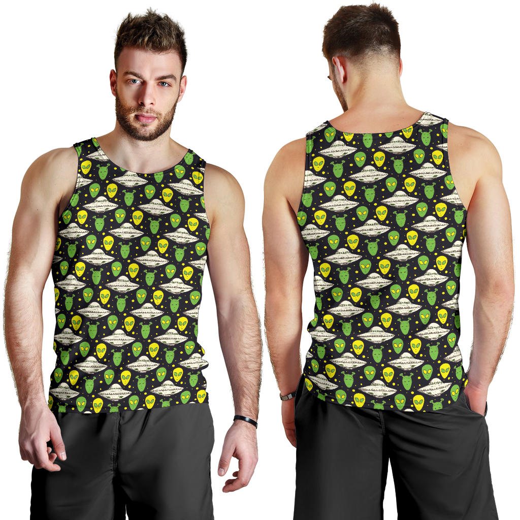 Alien UFO Pattern Men Tank Top
