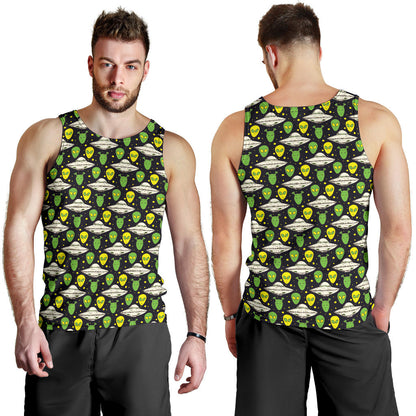 Alien UFO Pattern Men Tank Top
