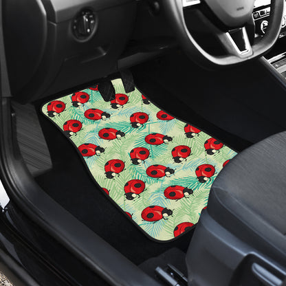 Ladybug Cute Print Pattern Car Floor Mats Front Back