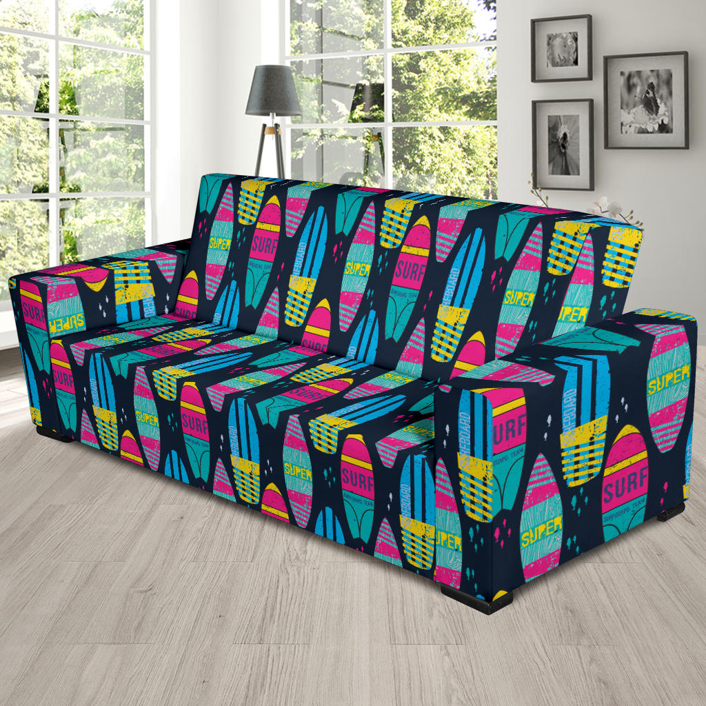 Surfboard Colorful Print Design LKS302 Sofa Slipcover