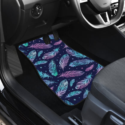 Feather Aztec Design Print Car Floor Mats Front Back