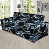 Humpback Whale Pattern Print Design 01 Sofa Slipcover