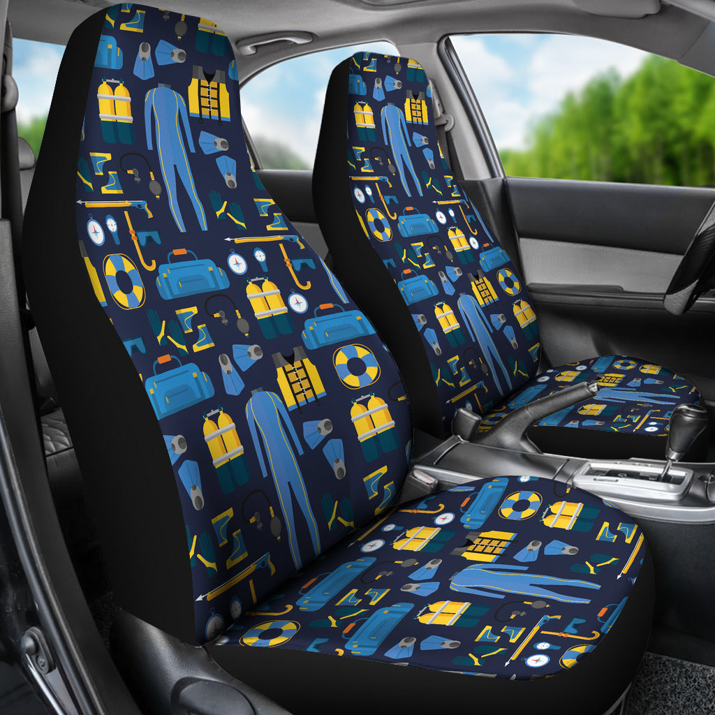 Scuba Equipment Print Design LKS305 Car Seat Covers