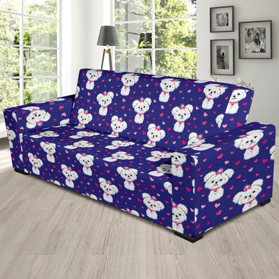 Maltese Pattern Print Design 02 Sofa Slipcover