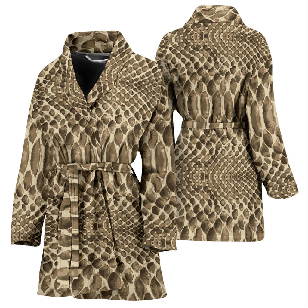 Python Pattern Print Design A02 Women Bathrobe