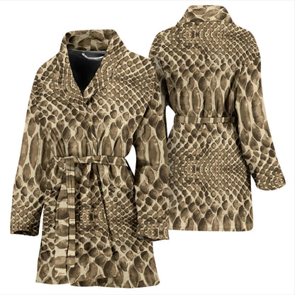Python Pattern Print Design A02 Women Bathrobe