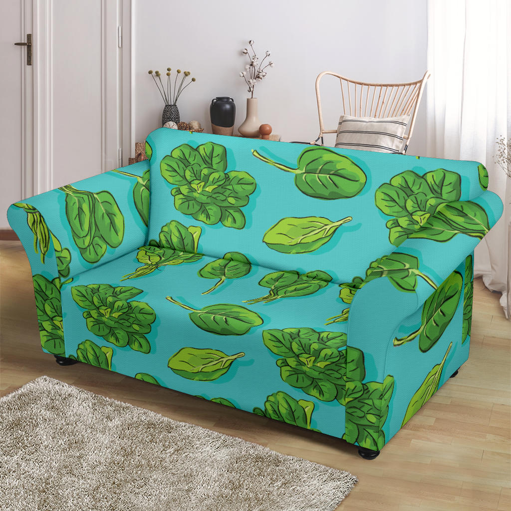 Spinach Print Design LKS301 Loveseat Couch Slipcover