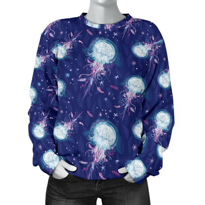 Jellyfish Cute Design Women Long Sleeve Sweatshirt