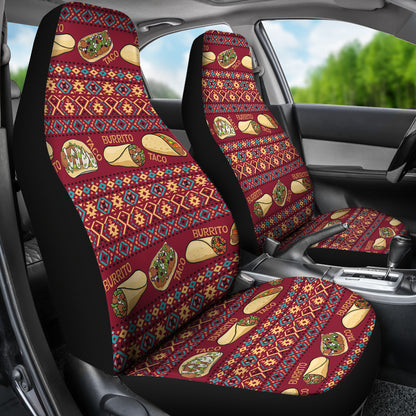 Burrito Taco Print Design LKS302 Car Seat Covers