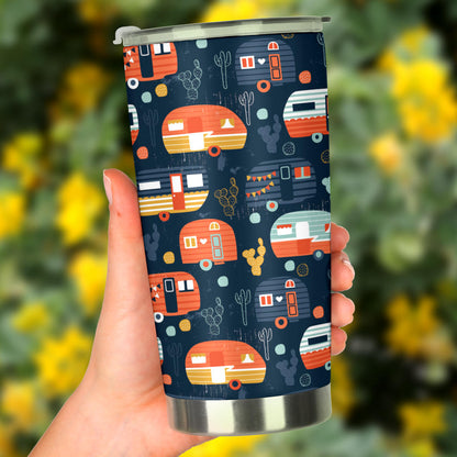 Camper Caravan Print Pattern Tumbler