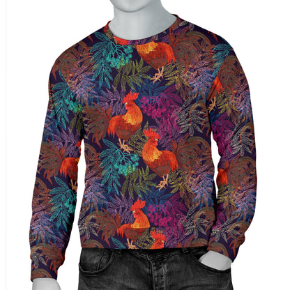 Rooster Print Style Men Long Sleeve Sweatshirt