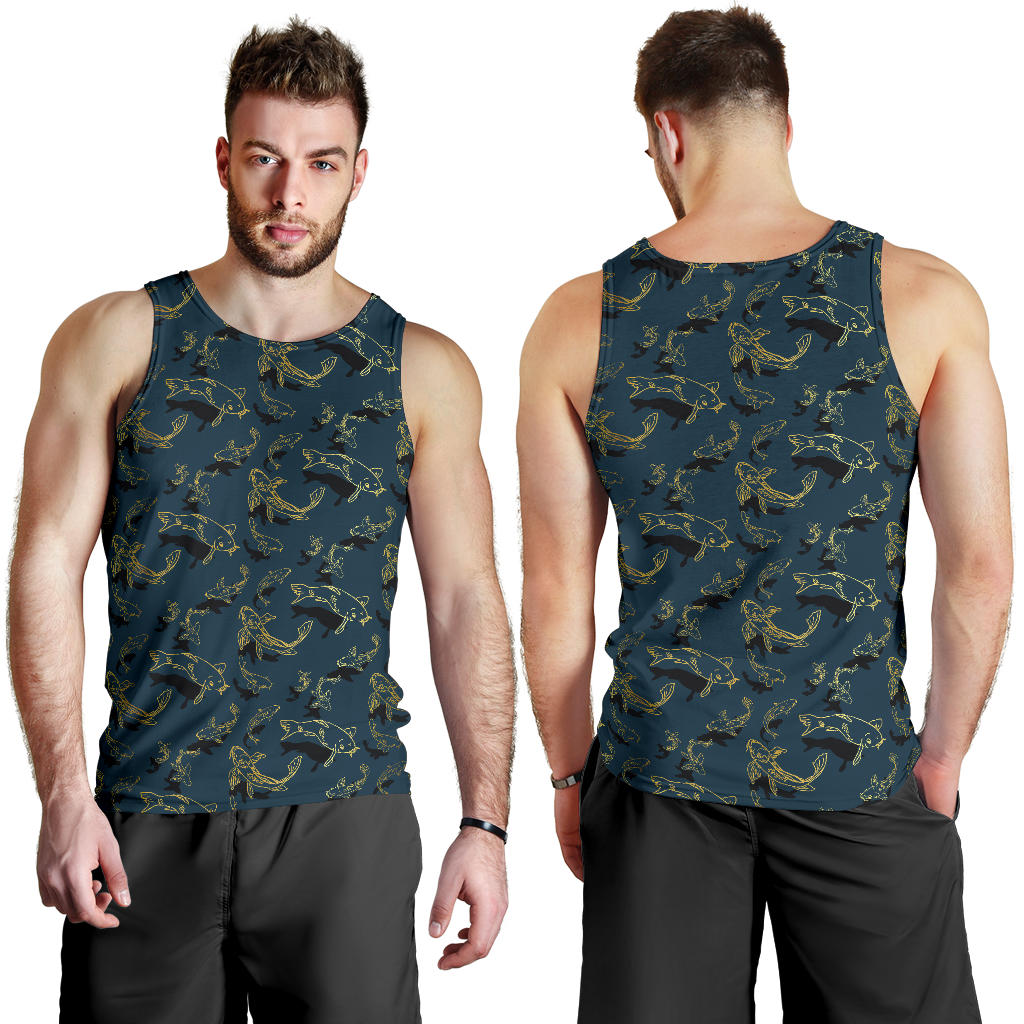Koi Carp Cute Design Themed Print Men Tank Top