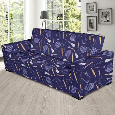 Cooking Kitchen Tools Pattern Print Design 04 Sofa Slipcover