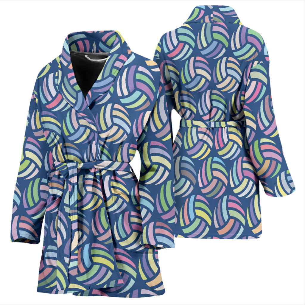 Volleyball Print Design LKS301 Women Bathrobe