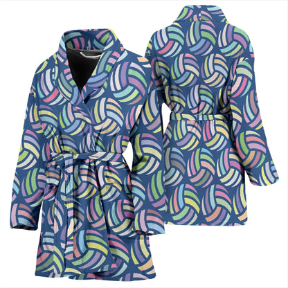 Volleyball Print Design LKS301 Women Bathrobe