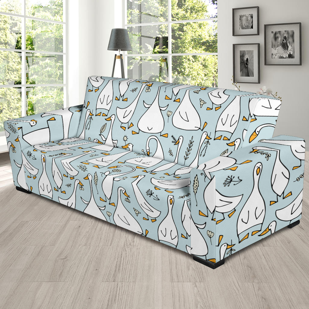 Goose Pattern Print Design 03 Sofa Slipcover