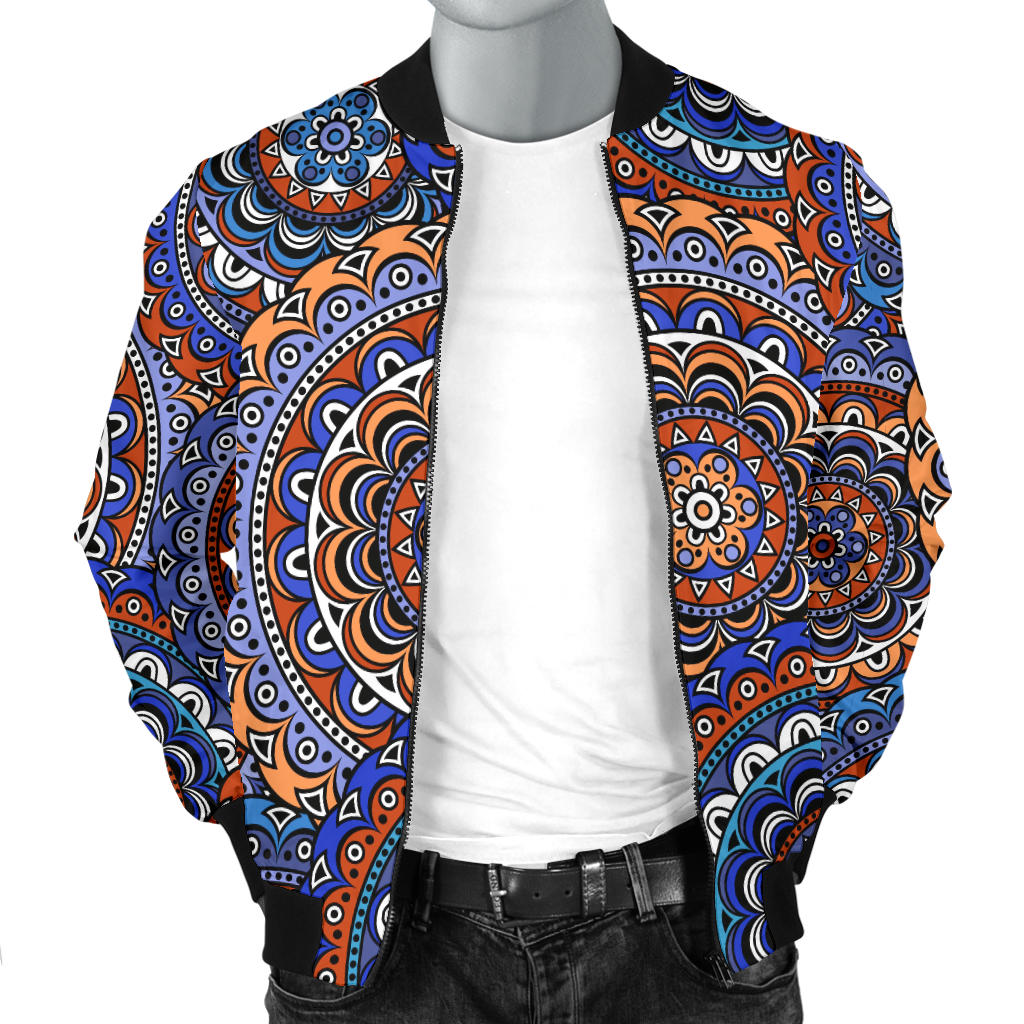 Mandala Boho Chic Design Print Men Bomber Jacket