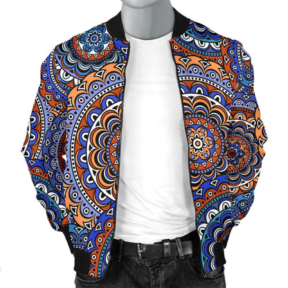 Mandala Boho Chic Design Print Men Bomber Jacket