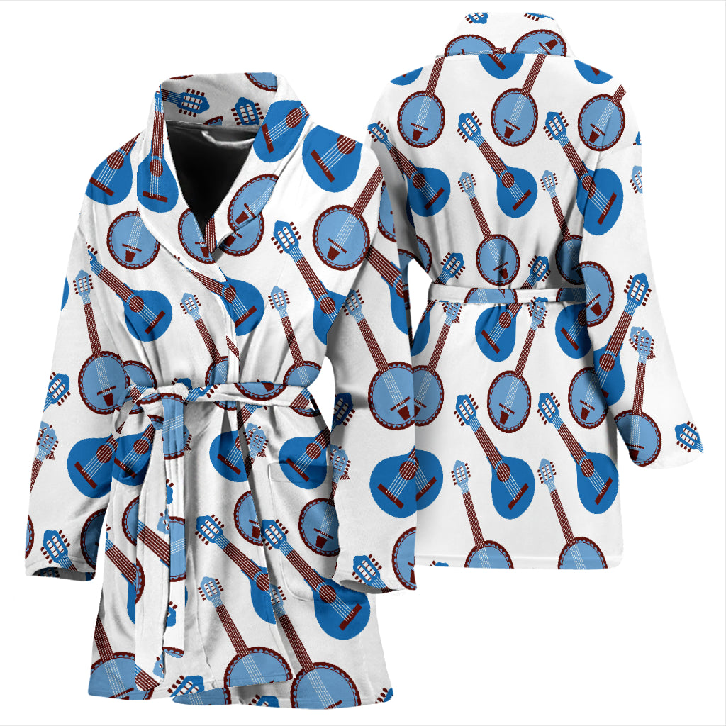 Banjo Print Design LKS401 Women Bathrobe