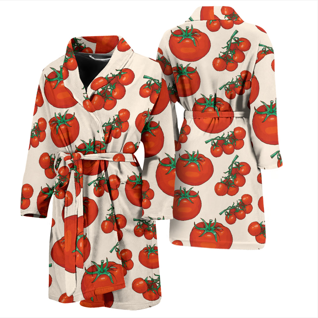 Tomato Print Design LKS302 Men Bathrobe