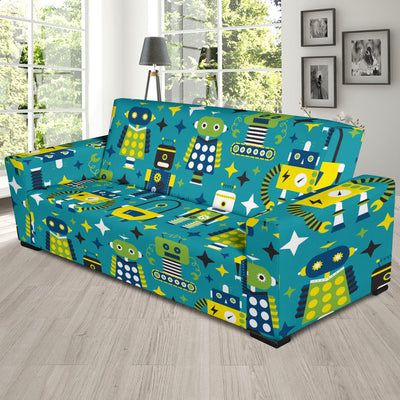 Robot Pattern Print Design A02 Sofa Slipcover