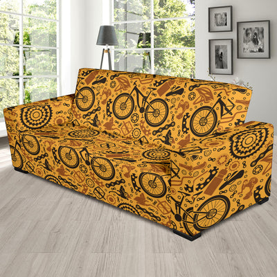 Mountain bike Pattern Print Design 03 Sofa Slipcover