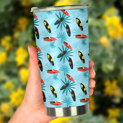 Surfboard Themed Pattern Tumbler