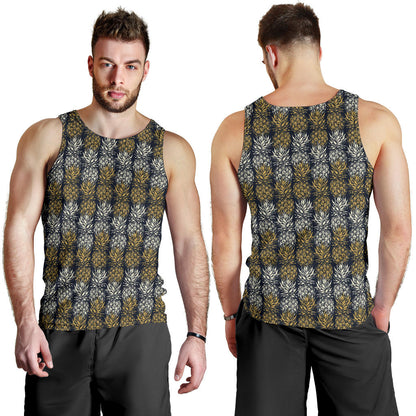 Pineapple Print Design Pattern Men Tank Top