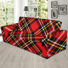 Plaid Red Pattern Print Design A03 Sofa Slipcover