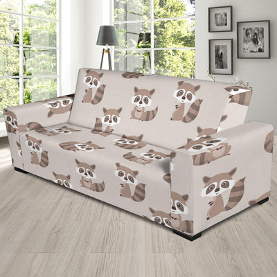 Raccoon Pattern Print Design A05 Sofa Slipcover