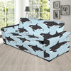 Killer Whale Pattern Print Design 01 Sofa Slipcover