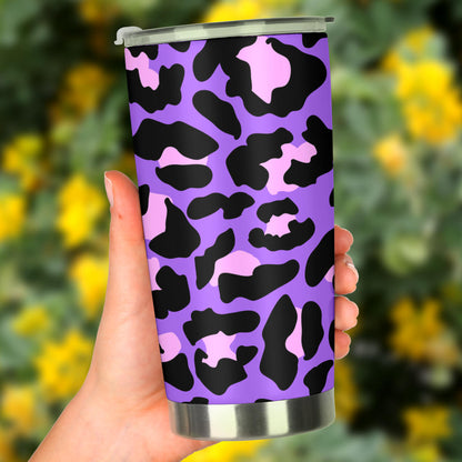 Cheetah Purple Neon Print Pattern Tumbler