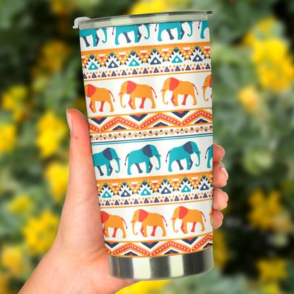 Elephant Aztec Ethnic Print Pattern Tumbler