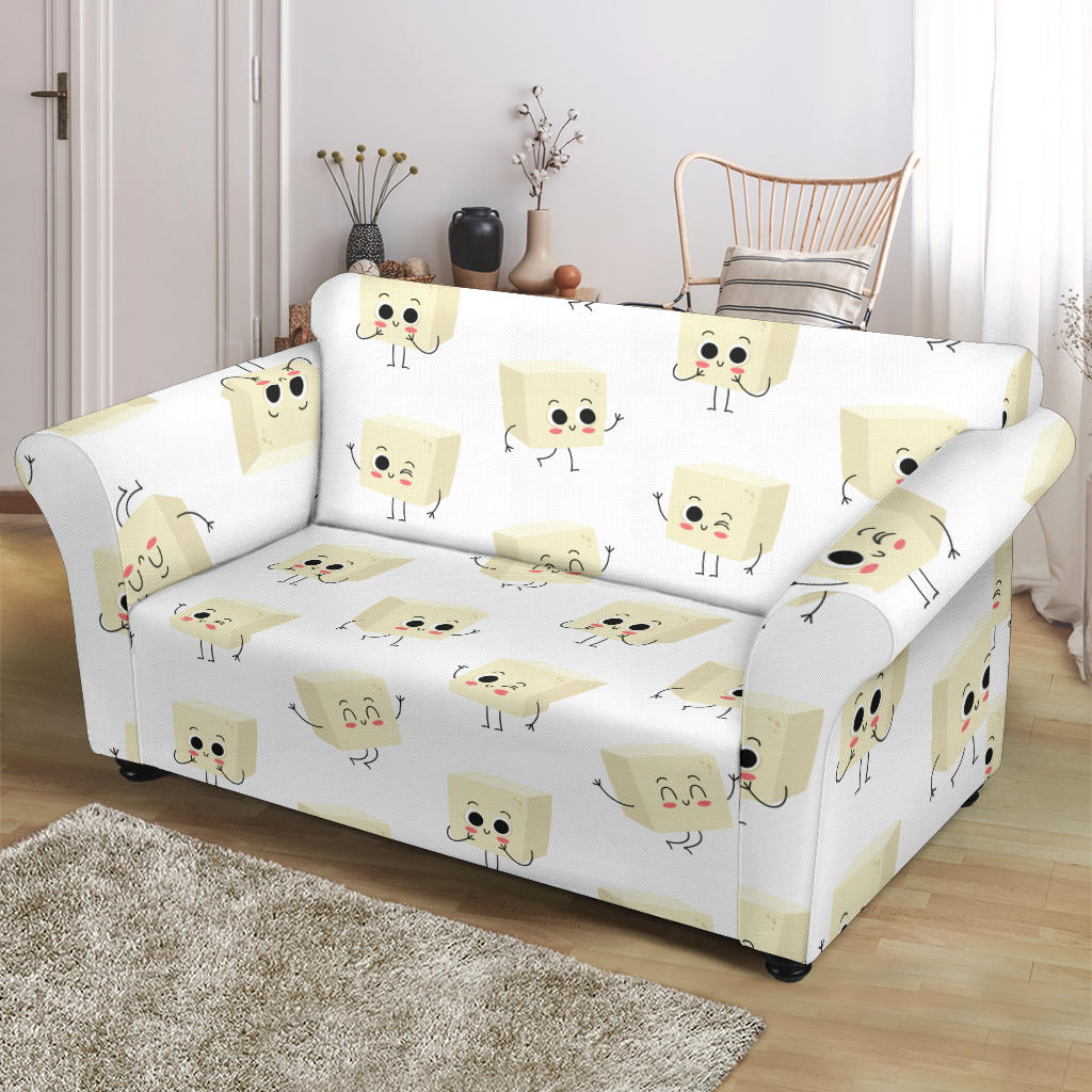 Tofu Print Design LKS301 Loveseat Couch Slipcover