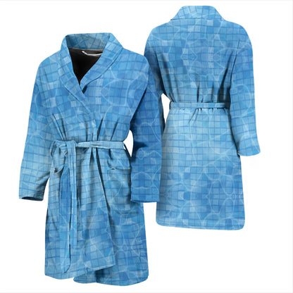 Swimming Pool Print Design LKS302 Men Bathrobe