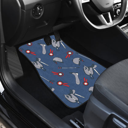 Equestrian Equipment Background Car Floor Mats Front Back