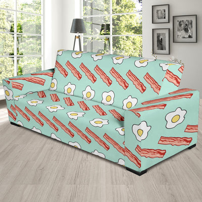 Bacon Sausage Pattern Print Design 01 Sofa Slipcover