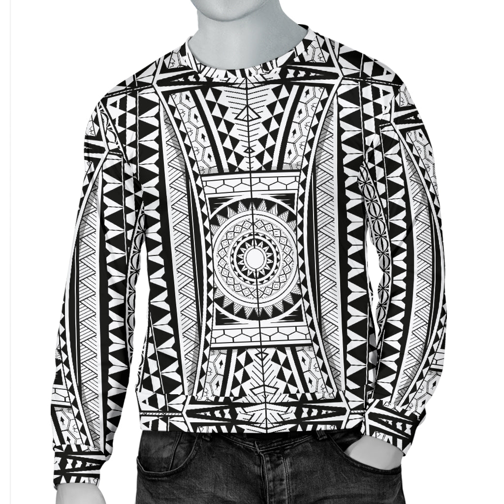 Polynesian Tattoo Design Men Long Sleeve Sweatshirt