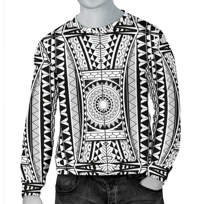 Polynesian Tattoo Design Men Long Sleeve Sweatshirt