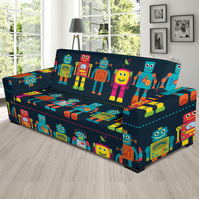 Robot Pattern Print Design A01 Sofa Slipcover