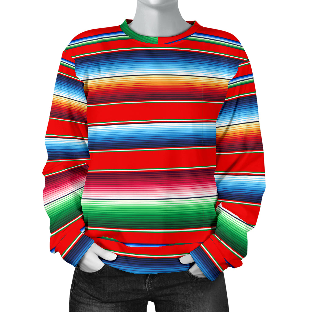 Serape Print Women Long Sleeve Sweatshirt