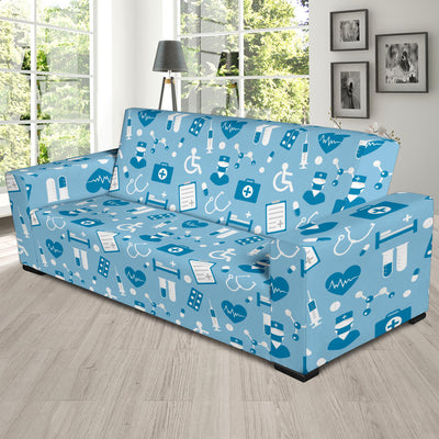 Medical Pattern Print Design 05 Sofa Slipcover