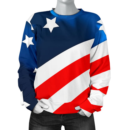American flag Style Women Long Sleeve Sweatshirt