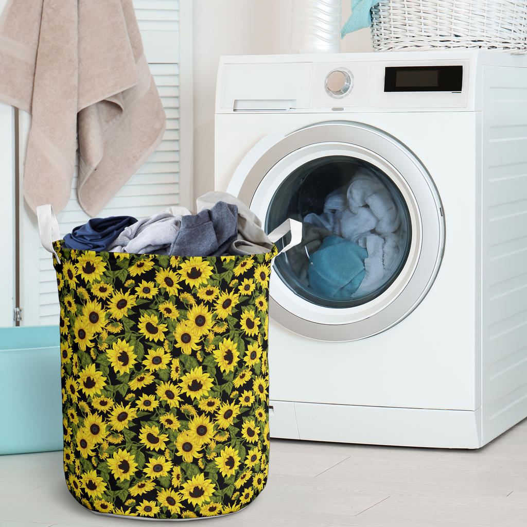 Sunflower Fresh Bright Color Print Laundry Basket