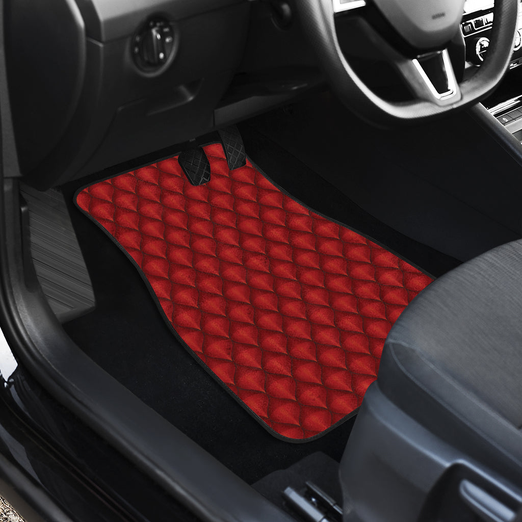Dragons Red Skin Texture Car Floor Mats Front Back