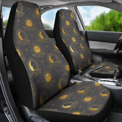 Sun Moon Print Design LKS305 Car Seat Covers