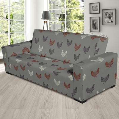 Chicken Pattern Print Design 01 Sofa Slipcover