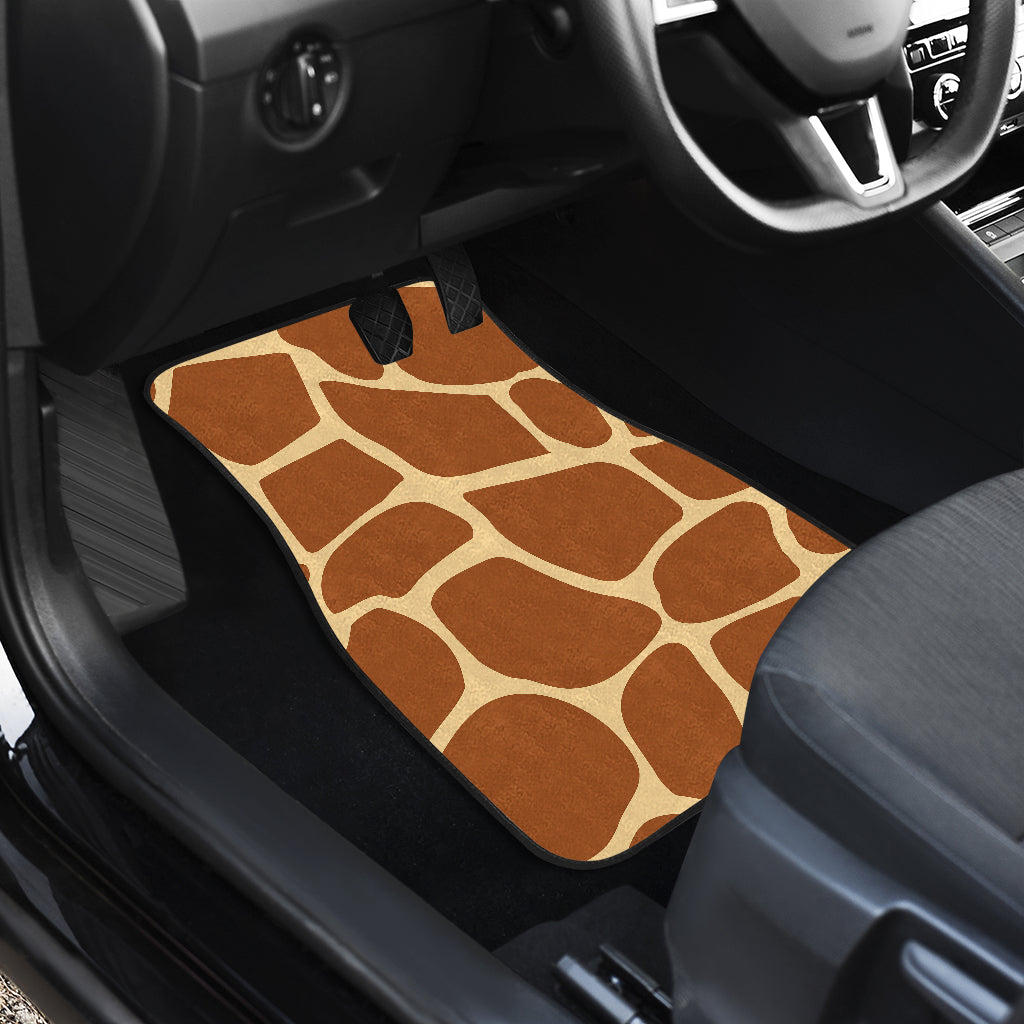 Giraffe Texture Print Car Floor Mats Front Back