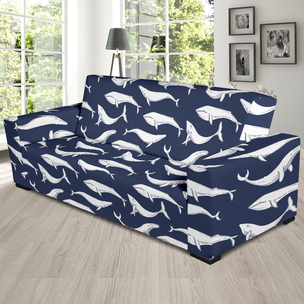 Whale Print Design LKS308 Sofa Slipcover