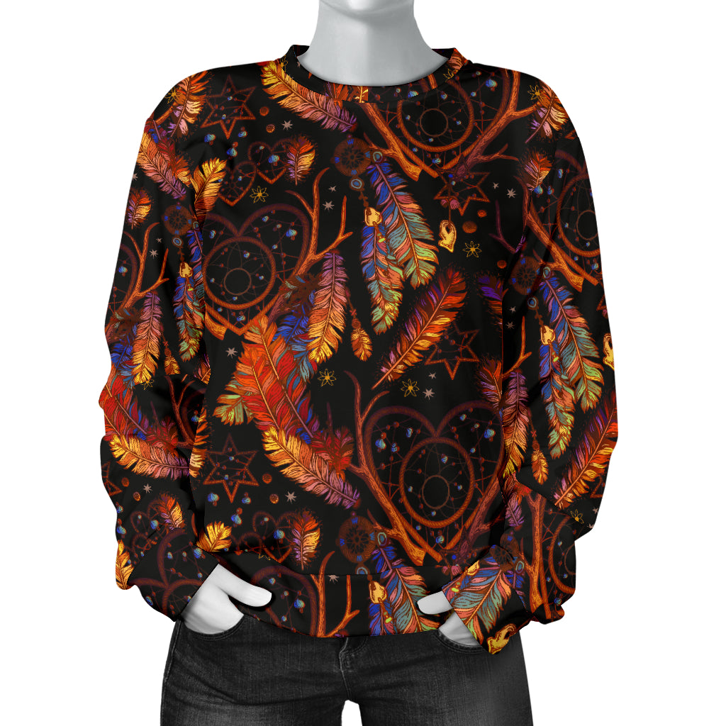 Dream Catcher Native American Design Women Long Sleeve Sweatshirt